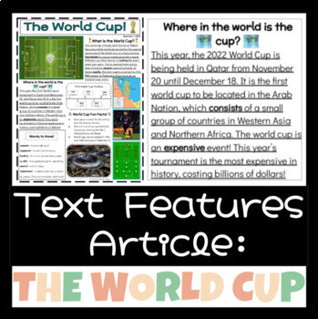 Preview of Text Features Article: The World Cup | La Copa Mundial