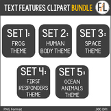 Text Features Clipart - Nonfiction, Informational Text - BUNDLE