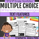 Text Features Differentiated Reading Passages 3rd 4th Grad