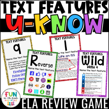 Preview of Nonfiction Text Features Game | U-Know Text Features Review Game