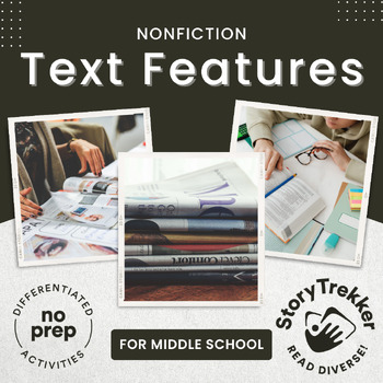 Preview of Text Features Google Slides for Middle School ELA