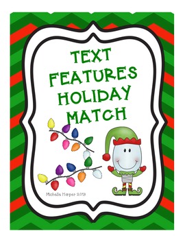 Preview of Text Features Holiday Match