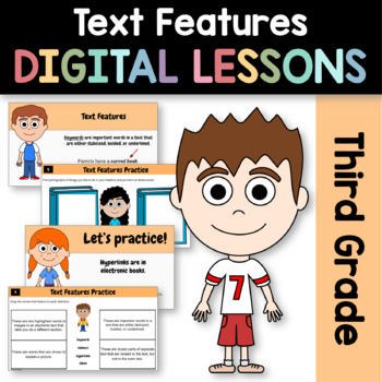 Preview of Text Features Informational Texts 3rd Grade Google Slides | Guided Reading