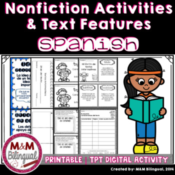Preview of Text Features - Nonfiction Activities in SPANISH