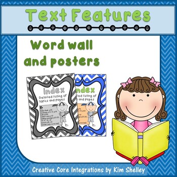 Preview of Text Features Posters and Word Wall Bundle