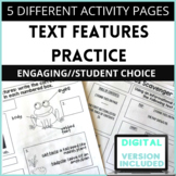 Text Features Practice Pages