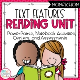 Text Features Reading Unit With Centers THIRD GRADE