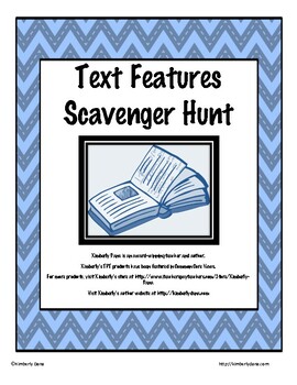 Preview of Text Features Scavenger Hunt