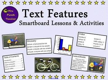 Preview of Text Features Smartboard Lessons and Activities