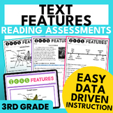 Text Features Standards-Based Assessment 3rd Grade Print a