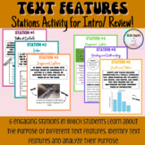 Text Features - Stations Activity - Reading Comprehension
