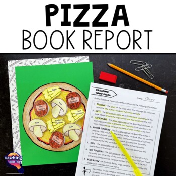 Preview of Text Features & Text Structure Pizza Nonfiction Book Report Craftivity Project