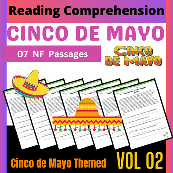 Preview of Text Features Worksheets Spring Cinco de Mayo Reading Comprehension