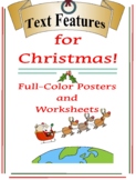 Text Features for Christmas Posters & Worksheet set