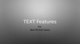 Text Features for NonFiction