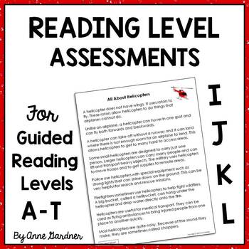 Preview of 1st, 2nd & 3rd Grade Benchmark Reading Level & Comprehension Assessments