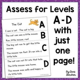 Kindergarten Reading Assessment: Benchmarking Kit {Guided 