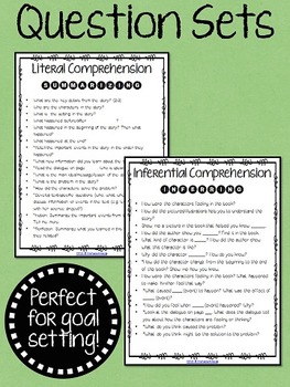 Literal And Inferential Comprehension Questions For Any