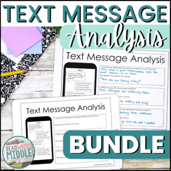 Preview of Text Message Analysis Bundle Making Inferences