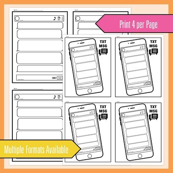 text message exit ticket template no prep print and go by ezpz science