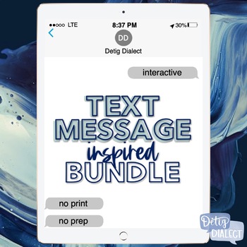 Preview of Text Message Inspired Language Bundle- no print, no prep