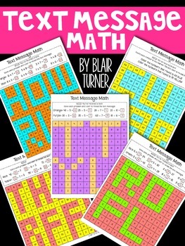 Preview of Text Message Math - Multiplication, Division, and Rounding Practice!