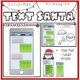 Text Santa Christmas iPhone Message Writing Prompt Craftivity