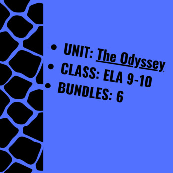 Preview of Unit- Epic Mythology- The Odyssey- 6 Bundles (EDITABLE)