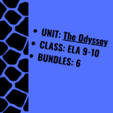 Unit- Epic Mythology- The Odyssey- 6 Bundles (EDITABLE)