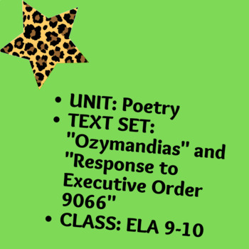 Preview of Text Set: Poetry- RI/RL.9-10.9 Allude and Transform w/ Ozymandias (EDITABLE)
