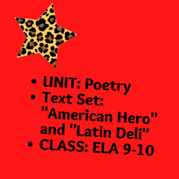Preview of Text Set: Poetry- RL.9-10.6 Perspective w/ "American Hero" (EDITABLE)