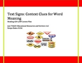 Text Signs:Context Clues for Word Meaning Lesson Plan