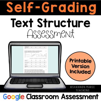 Preview of RI4.5 Self-Grading Text Structure Quiz  [DIGITAL + PRINTABLE]