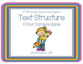 Preview of Text Structure 4 Corners Game