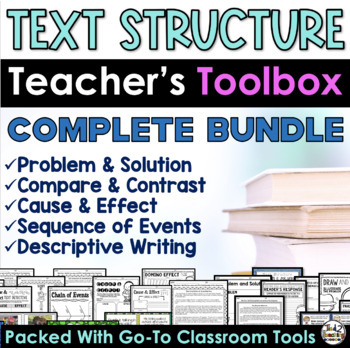 Preview of Text Structure Activities Passages Printables Worksheets Graphic Organizers