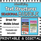 Text Structure Activity BUNDLE- Holiday/Seasonal