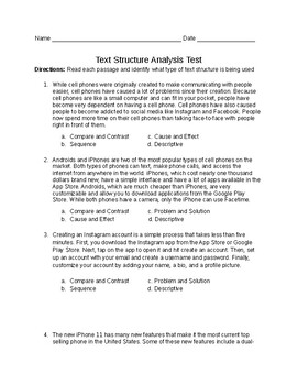 text structure essay examples