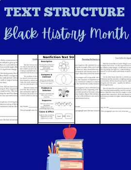 Preview of Text Structure - Black History Month - 3rd-5th Grade