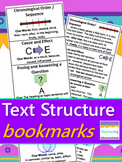 Text Structure Bookmark with Graphic Organizers, Key Words
