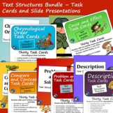 Text Structure Bundle - Slide Presentations and Task Cards