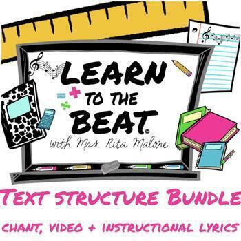 Preview of Text Structure Bundle of 6 Chants by Learn to the Beat with Rita Malone