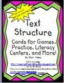 Text Structure Cards (Set 2) for Games, Practice, Literacy