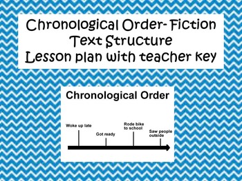Sequence Text Structure - Teaching Chronology