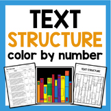 Text Structure Worksheets Color by Number ELA Text Structu