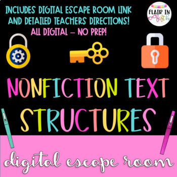 Preview of Text Structure Digital Escape Room