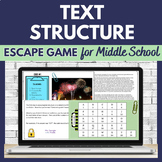 Text Structure Digital Escape Room Game for Middle School