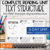 Text Structure Digital & Print Reading Packet | Distance L