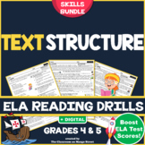 Text Structure: ELA Reading Comprehension Worksheets ♥ GRA