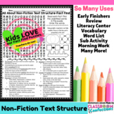 Text Structure Activity: Text Structure Word Search (non-f