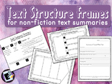 Text Structure Frames - for non-fiction text